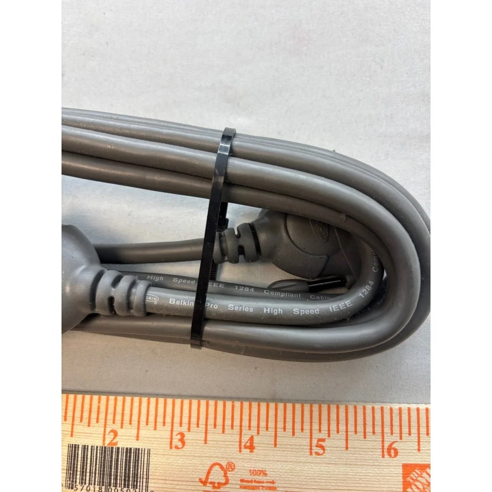 Belkin Pro Series High Speed IEEE 1284 Parallel Printer Cable DB25 to CN36 Gray